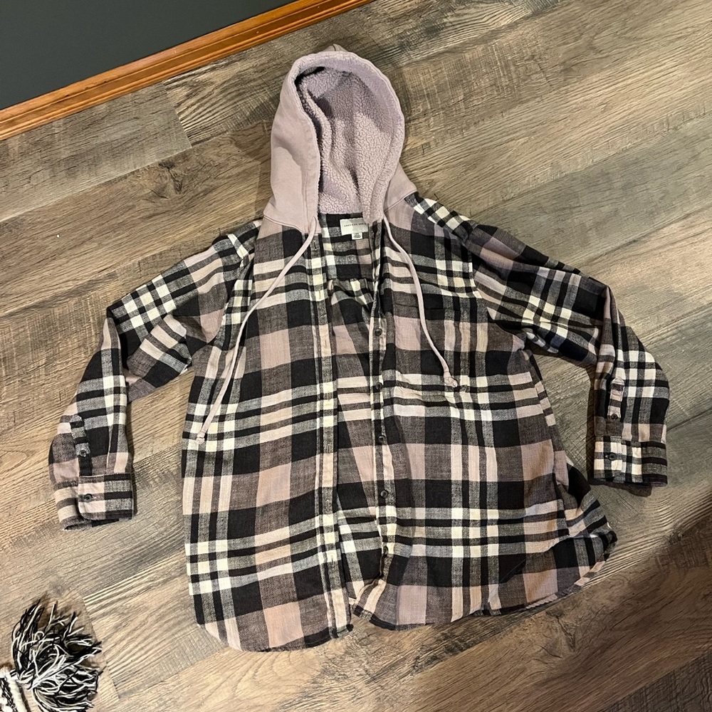 American eagle flannel hoodie